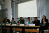 Conferinta InfoTVA, Brasov, 3 iunie 2008 - Daniel Anghel (PricewaterhouseCoopers Romania), Mariana Vizoli (Ministerul Economiei si Finantelor), Silviu Costea (AXA Group/Camera de Comert si Industrie Brasov), Daniel Hadar (PricewaterhouseCoopers Romania), Serge Mary (PricewaterhouseCoopers Belgia), Monica Cimpeanu (DC Communication)